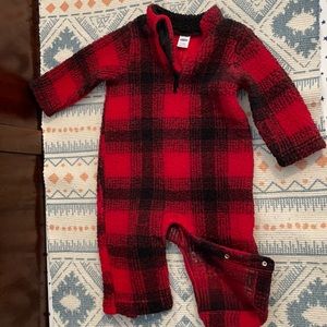 🌿2/$15 Boy fleece flannel one piece